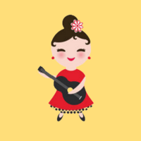 Spanish girl illustration