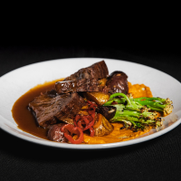 Short ribs with braising gravy Max Dales Steak and Chop House Restaurant
