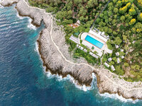 Wedding photography, drone shot, Grand-Hôtel du Cap-Ferrat, Club Dauphin, a Four Seasons Hotel