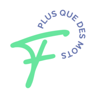 Logo tampon French Flow, mix bleu et vert, crée par le STudio Youmé, graphisme en Vendée.