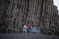 Elopement Couple on black sand beach Iceland