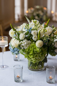 Floral Table Arrangements at Piedmont Driving Club Wedding