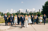 wedding party portrait at Lincoln Park Chicago