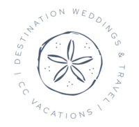 Navy sand dollar brandmark for CC Vacations