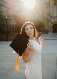 graduation portrait photographer at yale in connecticut by Sara McIngvale Photography