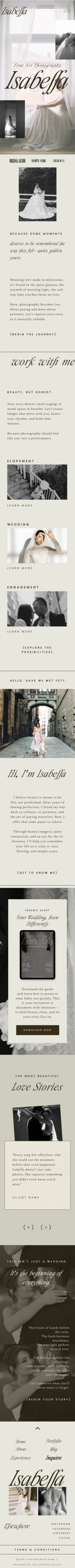 timeless bridal imagery – ideal for photographers using Showit to create a luxury online presence