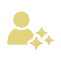Person symbol with stars