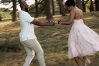 Summer outdoor engagement photoshoot in Richmond Park