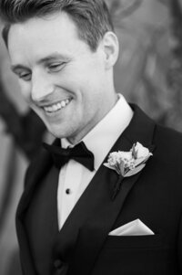 Portrait of Groom smiling at the Royal Palms