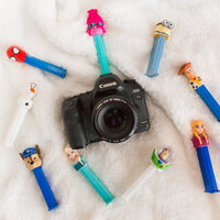 camera with pez dispensers leading to blog post with helpful tips and education for photographers