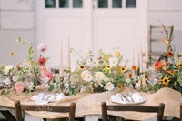 Up close florals wildflower vibes on a table.