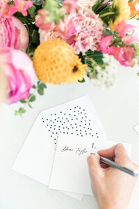 handwriting a letter on beautiful stationery