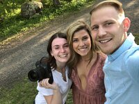 Ivy Christina photographing a bride and groom during their Minnesota wedding day.