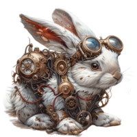 Steampunk Bunny Element in Steampunk Star Showit Template Representing Reinvention
