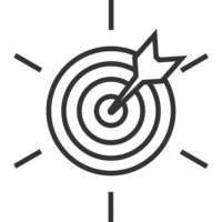 Target icon symbolizing tailored solutions for niche AI projects and specialized data needs.