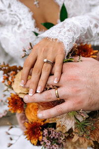 rings on bouquet