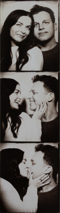 A black and white wedding photostrip capturing real moments, highlighting TM Photo Co’s expertise in cinematic and documentary wedding photography.