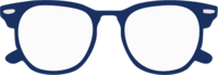 Simple illustration of blue eyeglasses