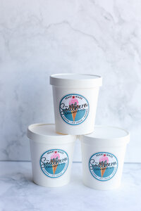 trio of ice cream pints