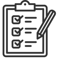 Paper and pen icon highlighting detailed data evaluation processes to ensure accuracy.