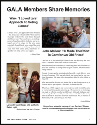 Greater Appalachian Llama and Alpaca Association member newsletter