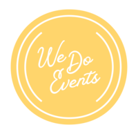 We Do Events stamp logo forest green