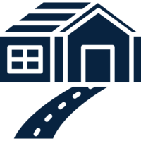 House icon with a driveway