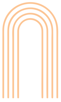 Orange color arch graphic
