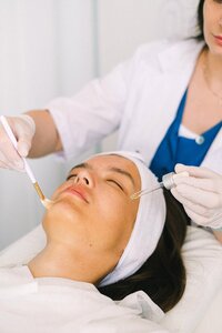 woman getting a PCA peel by JF Skincare