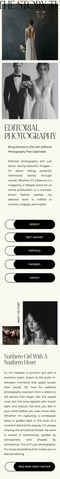 long screenshot of a website that the designer made