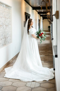 Bridesmaids in muted taupe dresses at a Gervasi Vineyard wedding photographed by akron ohio wedding photographer