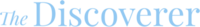 The Discoverer logo blue