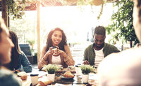 eating brunch together