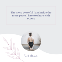 Soul Blossom the more peaceful I am inside the more peace I have to share with other affirmation