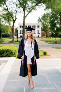 Tuscaloosa Graduation Photos in front of the President's Mansion