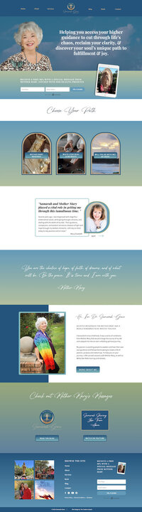 Samarah grace home page screenshot mockup on ipad