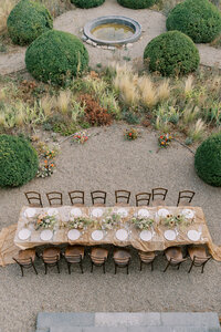 Shot of Aerial tablescape