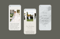 mockup showing a netural wedding photographer mobile website