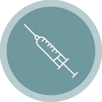 Simple injection needle icon