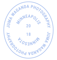 Juma Waganda stamp logo periwinkle