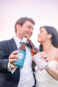 Bride and Groom celebrating after wedding in Greenville, Mississippi.