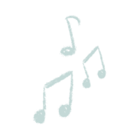 Hand drawn music symbols