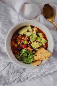 Mexican tortilla soup, nutritionally balanced for burnout recovery.