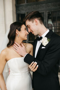 bride and groom portrait