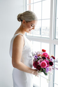 Bride in Halifax with hair by Meg Ryan, Halifax hair stylist