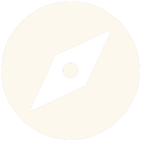 Compass Icon with compass needle pointing north east.