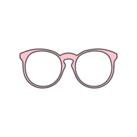 Pink glasses illustration