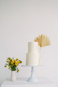 Line signature two tier cake