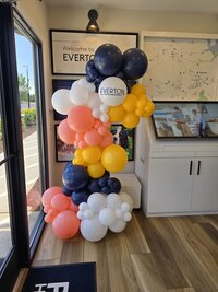 Stand alone balloon garland by Air with Flair Decor in Raleigh, ideal for Raleigh balloons and event rentals, adding a festive touch to any party or celebration.