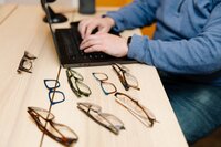 Desk with Eyeglasses